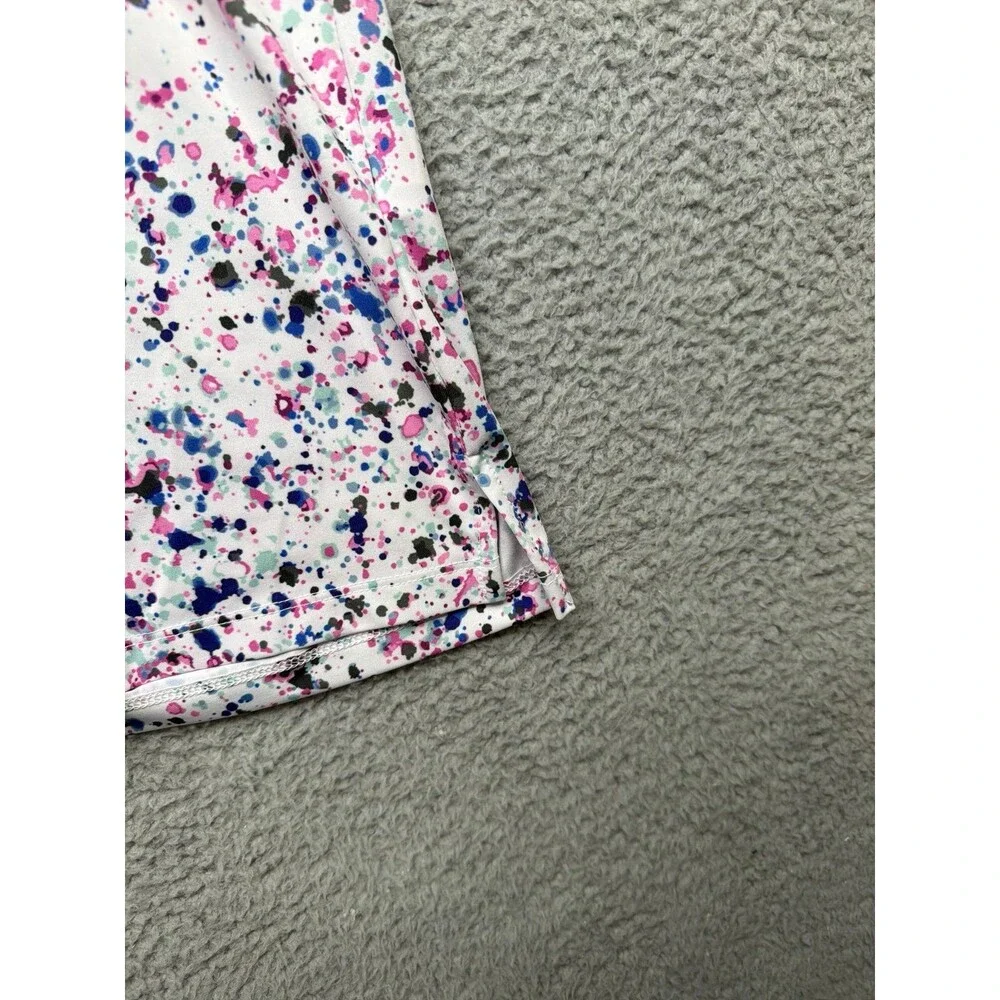 Bad Birdie Golf Polo Splatter Paint print kids size large